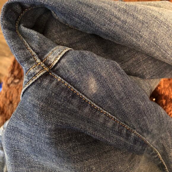 Joe's Jeans Distressed Holes Medium Wash Cropped Skinny Blue Denim Jeans W 27 - Picture 10 of 14